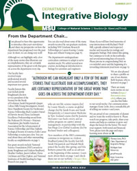 Cover of the 2019 Department of Integrative Biology Alumni and Friends Newsletter
