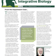 2016 Department of Integrative Biology Newsletter for Alumni and Friends